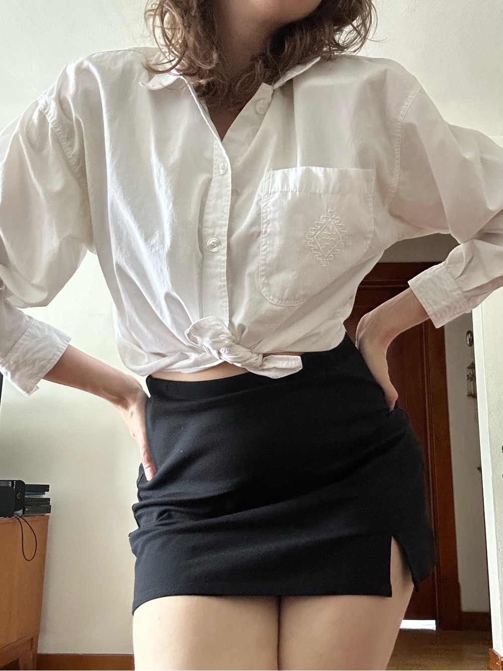 Christina White Button-Down Shirt